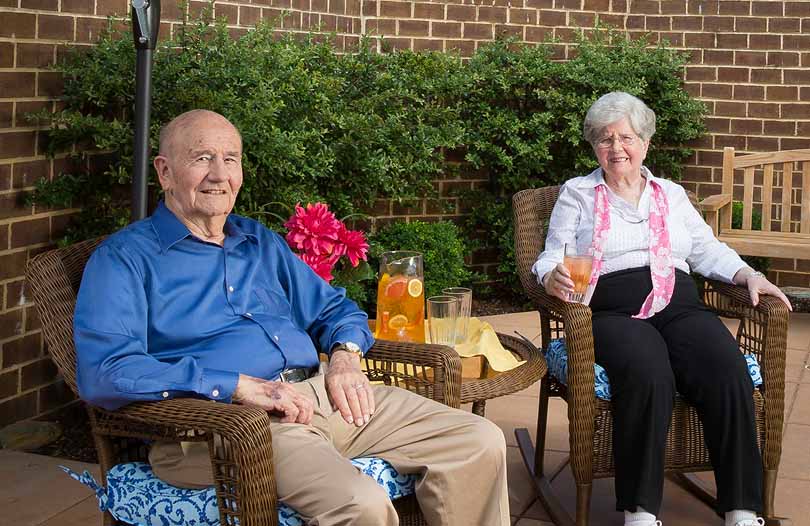 A resident relaxing in a Respite Care suite